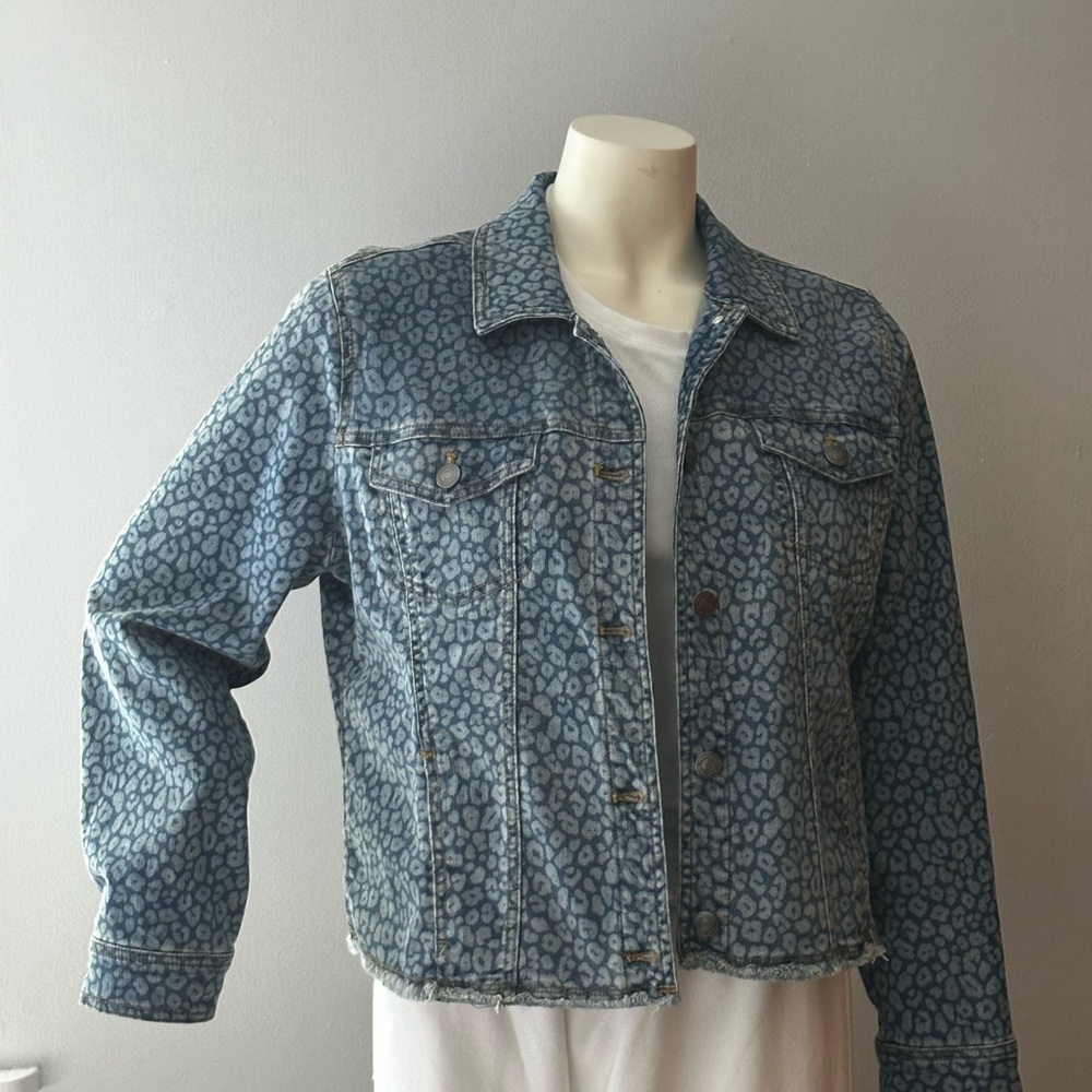 Tommy Bahama Leopard Blue Denim Jacket